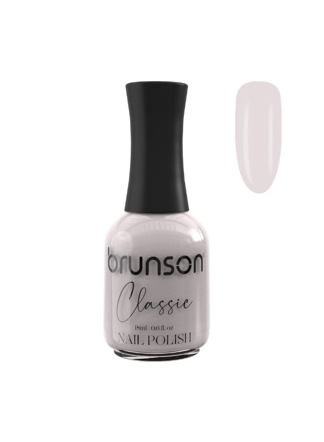 Brunson Classic Nail Polish 18ml Fast Dry Nail Lacquer Nail Harderner Normal Polish Glossy Gel Effect Quick Air Dry Long-Lasting Natural Nail Enamel Salon Quality Manicure Pedicure Regular Polish - Image 1